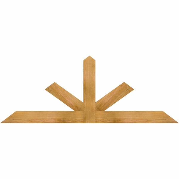 Ekena Millwork Saratoga Rough Sawn Timber Gable Bracket, Western Red Cedar, 60"W x 22"H x 2"D x 4"F, 9/12 Pitch GBW060X22X0204SAR00RWR - main